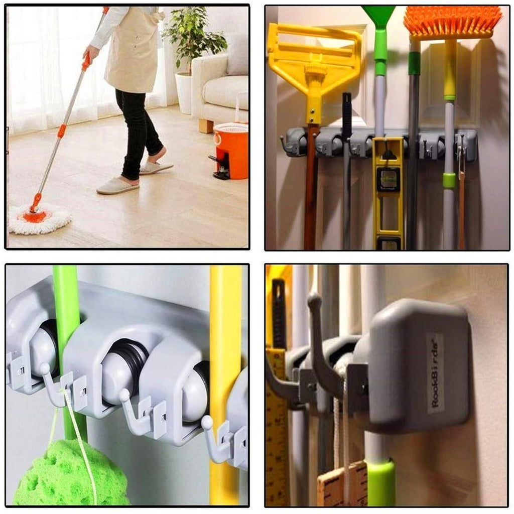 Broom Holder (Pack of 1 and Pack of 2)